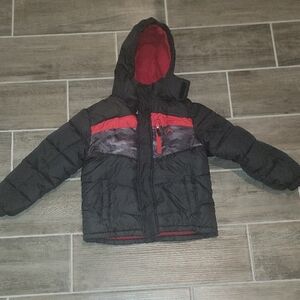 Kids Black and Red Hooded Jacket